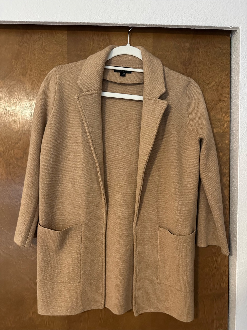 J. Crew Open-Front Camel Coatigan Jacket